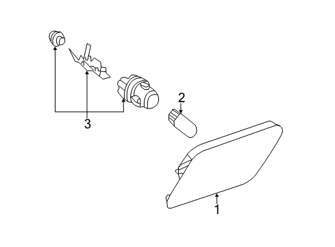 Side Marker Lamp Diagram for 212-820-00-21