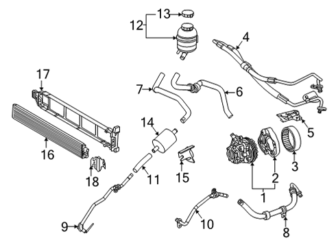 Power Steering Pump Diagram for 007-466-01-01