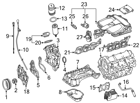 Intake Manifold Cover Plate Diagram for 276-141-00-21