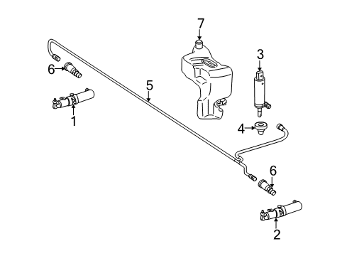 2013 Mercedes-Benz S400 Washer Components