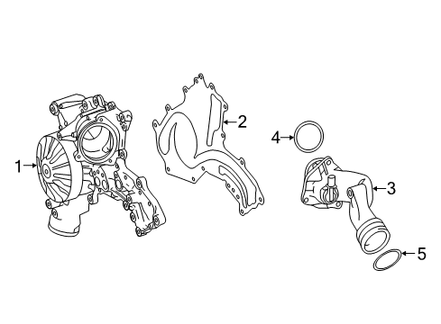 2012 Mercedes-Benz E550 Water Pump Diagram 2