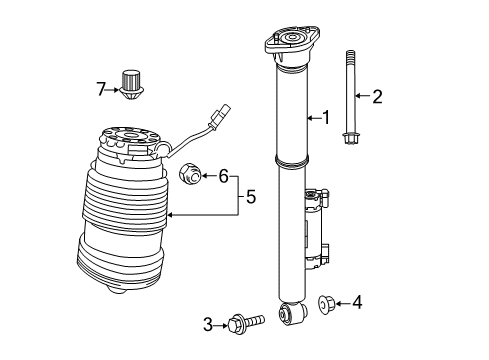 2019 Mercedes-Benz E300 Shocks & Components - Rear Diagram 1