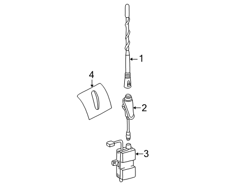 2003 Mercedes-Benz SLK32 AMG Antenna & Radio, Horn Diagram 2