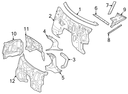 2022 Mercedes-Benz SL55 AMG Cowl Diagram 1