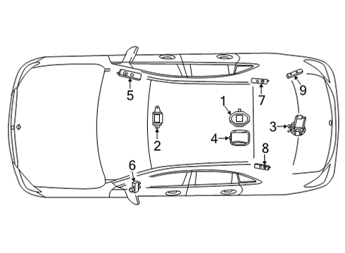 2022 Mercedes-Benz E350 Antenna & Radio Diagram