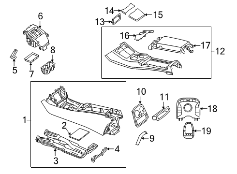 2019 Mercedes-Benz S65 AMG Center Console Diagram