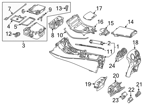 Ashtray Housing Diagram for 213-680-50-01-8Q54