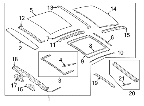 Sliding Glass Rear Seal Diagram for 295-782-01-00