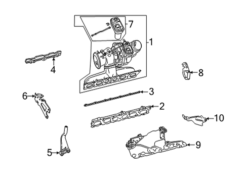 2021 Mercedes-Benz E450 Turbocharger & Components Diagram 2