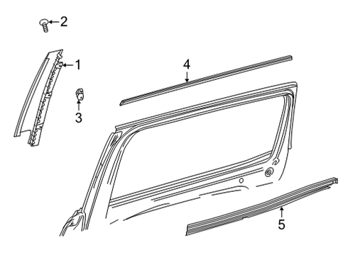 Upper Molding Diagram for 247-735-62-01