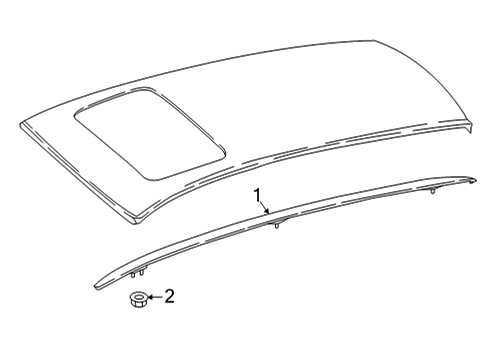 2023 Mercedes-Benz E450 Exterior Trim - Roof Diagram 3