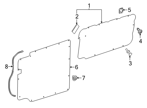 2019 Mercedes-Benz Metris Interior Trim - Side Loading Door Diagram 1