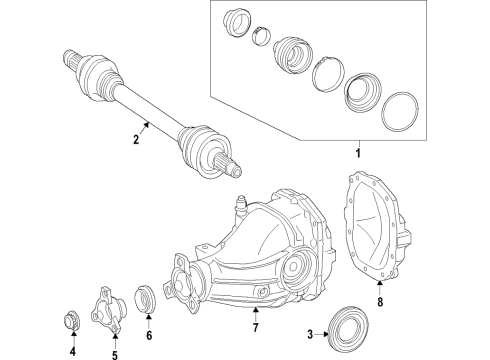 2022 Mercedes-Benz CLS450 Rear Axle, Axle Shafts & Joints, Propeller Shaft Diagram