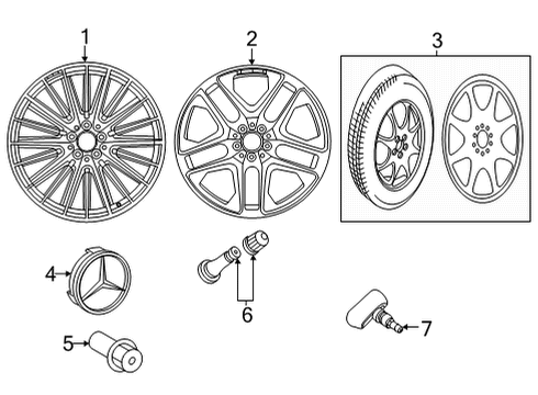 Wheel, Alloy Diagram for 253-401-37-00-7X36