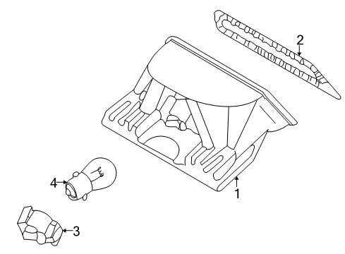 High Mount Lamp Diagram for 210-820-10-56