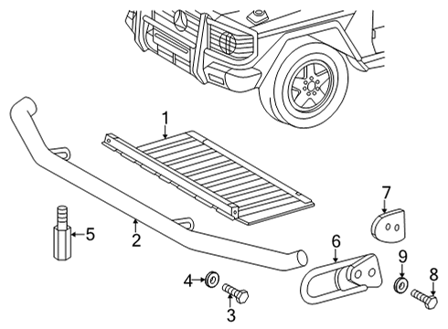 2007 Mercedes-Benz G55 AMG Under Cover & Splash Shields Diagram 1