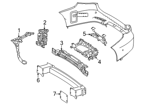 2023 Mercedes-Benz EQS 450 Bumper & Components - Rear Diagram 4