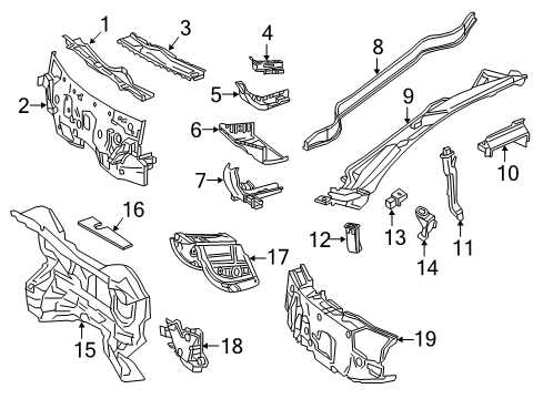 2020 Mercedes-Benz GLA250 Cowl Diagram