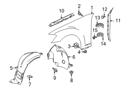 2013 Mercedes-Benz S400 Fender & Components