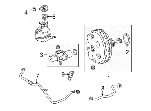 Vacuum Hose Diagram for 204-430-55-29