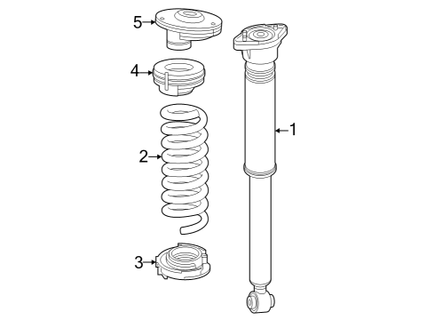 2023 Mercedes-Benz GLC300 Shocks & Components - Rear  Diagram 1