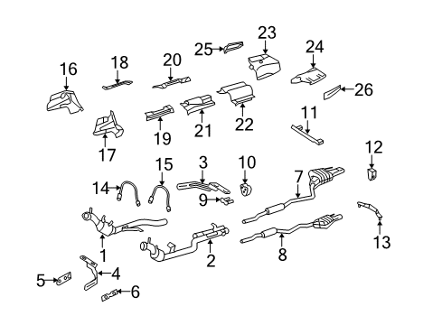 Muffler Diagram for 221-490-57-35