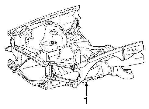 1985 Mercedes-Benz 300SD Front Sheet Metal Diagram