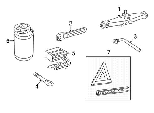 2020 Mercedes-Benz GLC300 Jack & Components