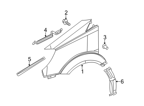 2011 Mercedes-Benz Sprinter 2500 Fender & Components Diagram