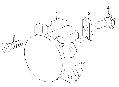 2011 Mercedes-Benz GLK350 Fog Lamps Diagram