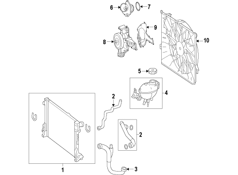 Water Pump Diagram for 272-200-18-01-80