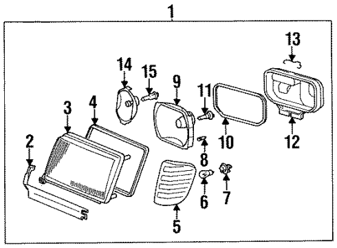 1994 Mercedes-Benz E320 Front Lamps - Combination Lamps