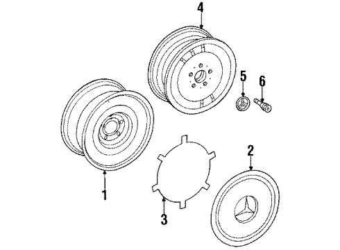 1987 Mercedes-Benz 300TD Wheels Diagram