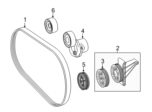 2021 Mercedes-Benz Metris Belts & Pulleys, Maintenance Diagram