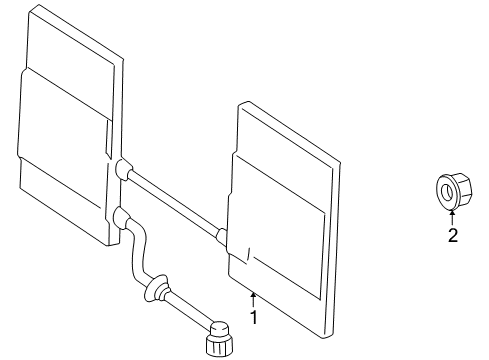 2000 Mercedes-Benz CLK430 Antenna & Radio Diagram 2