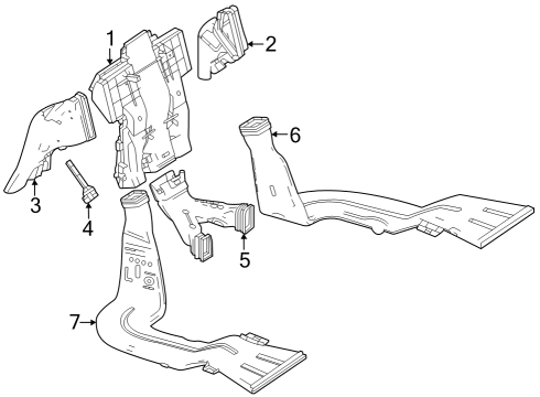 2023 Mercedes-Benz EQB 350 Ducts Diagram