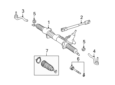 2011 Mercedes-Benz ML350 Steering Column & Wheel, Steering Gear & Linkage Diagram 3