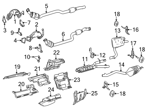 2014 Mercedes-Benz E550 Exhaust Manifold Diagram 3