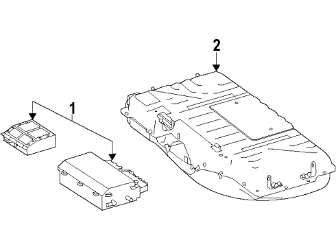 2010 Mercedes-Benz ML450 Hybrid Components, Battery, Cooling System Diagram