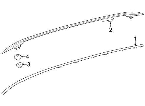 Roof Rail Plug Diagram for 001-998-71-50