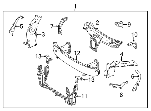 2012 Mercedes-Benz CL63 AMG Radiator Support