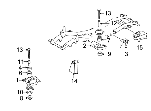 2003 Mercedes-Benz G500 Frame & Components Diagram 1