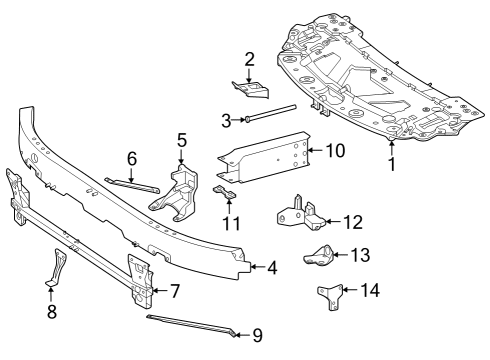 2022 Mercedes-Benz SL63 AMG Radiator Support Diagram