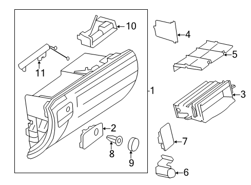 2012 Mercedes-Benz R350 Glove Box Diagram