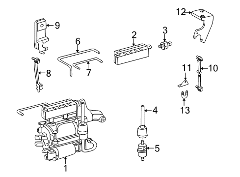 2006 Mercedes-Benz S55 AMG Ride Control - Rear Diagram 2