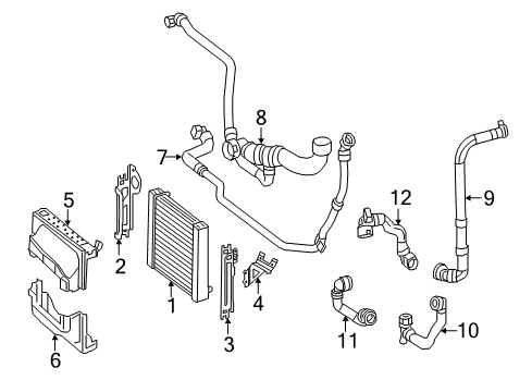 2017 Mercedes-Benz S65 AMG Radiator & Components Diagram 1