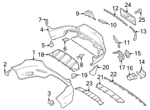 Outer Molding Trim Diagram for 000-490-08-00