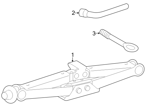 2024 Mercedes-Benz EQS 580 SUV Jack & Components Diagram