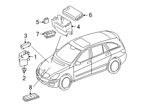 2010 Mercedes-Benz R350 Electrical Components Diagram 3