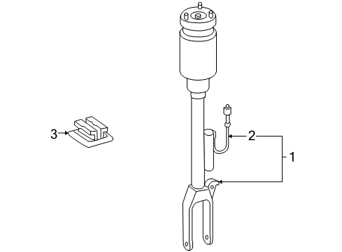 2008 Mercedes-Benz GL320 Struts & Components - Front Diagram